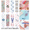 Wholesale 2/8/16pcs UV DTF Stickers Summer Seashell Floral Natural Patterns Pen and Bookmark Stickers