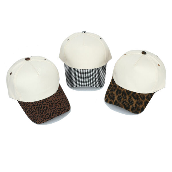 Wholesale Leopard Print Cotton Baseball Cap Casual Unisex Color Block Trucker Hat