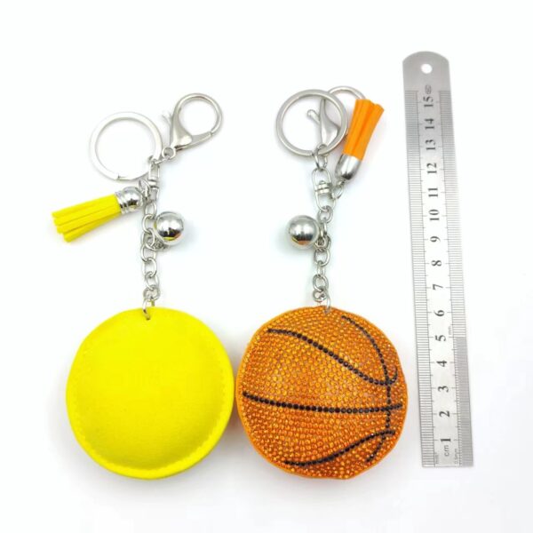 Wholesale Volleyball Rhinestone Tassel Keychain Fashion Accessory Gift Boutique Resale