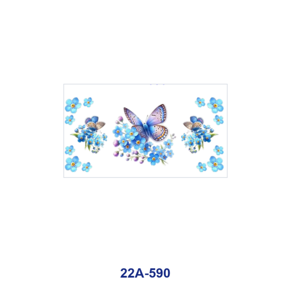 oly-926d895cd59d7862b18bfce8a48b785d Wholesale 5pcs Bright Luminous Hand Illustrated Butterfly Pastel Garden Floral Sprig Design Decor Prints 16oz Cup UV DTF Wraps
