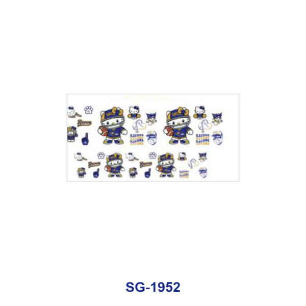 Wholesale 8pcs Sports Sign Print Pattern 3oz Cup Stickers Wrap OLY Exclusive