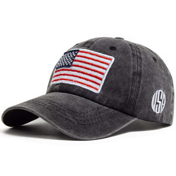 Wholesale USA Flag Embroidered Washed Cotton Retro Baseball Cap Trendy Sun Protection Fashion Accessory Gift