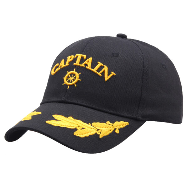 oly-92b683dca47b8cea7a4f1c554e416894 Wholesale 3D Embroidered Black Captain Hat Chic Sailor Style for Everyday or Party