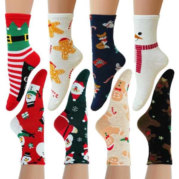 oly-92d94011f541b1dd216983d8a45b2c1e Wholesale Cartoon Deer Pattern Christmas Socks Mid Calf Tube Socks Fashion Accessory