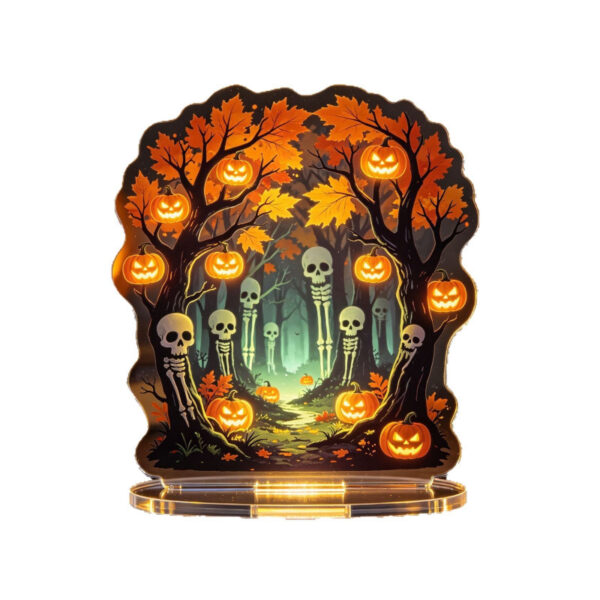Wholesale Acrylic Halloween Ornaments - Pumpkin Ghost Standup Sign for Desktop Home Decor