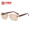 oly-92ee411695d226bb239e54462aa84c21 Wholesale Chic Rimless Cut Edge Square Sunglasses UV400 for Travel and Daily Use