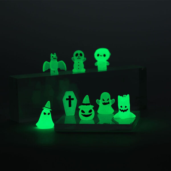 Wholesale Halloween Pumpkin Ghost Vampire Resin Ornament - Cute Luminous Miniature for Home Decor or Party Favor