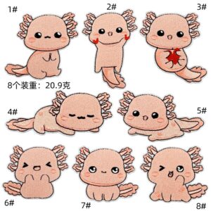 Cartoon animal cloth stickers set of 8 pieces
