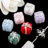 oly-932c4af06bea199a45c3557d02e3b33d Wholesale Electroplated Plastic Resin DIY Phone Chain Key Chain Beads Purple Bow Christmas Sugar Diamond Ball Gift Decorative Accessory