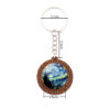 Wholesale French Retro Van Gogh Wooden Keychain with Sunflower Print Car Key Accessory
