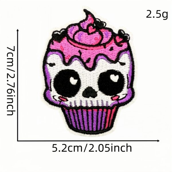 Wholesale Gothic Style Iron-On Embroidery Patch Dark Pink Decorative DIY Accessory