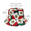 Wholesale Mexican Flag Bucket Hat with Letter Print Unisex Sun Protection Hat