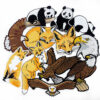 oly-936e5bf499434c3e017be691a39565aa Wholesale Cute Panda Embroidery Patch Polyester Iron on for Clothing DIY Craft Supply