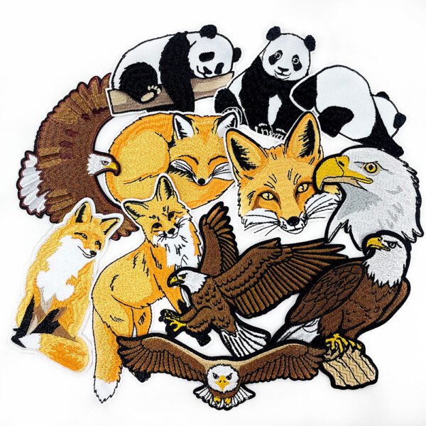 oly-936e5bf499434c3e017be691a39565aa Wholesale Cute Panda Embroidery Patch Polyester Iron on for Clothing DIY Craft Supply