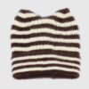 oly-936ee284f273eabcf73faadf54806471 Wholesale Trendy Striped Cat Ear Knit Beanie Winter Warm Hat for Women Fashion Accessory Gift