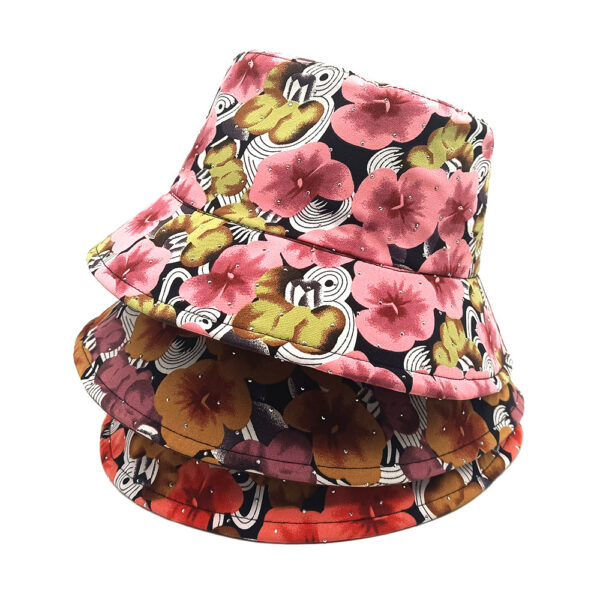 oly-9375ac226624c0e350ca61dbb8a1b7ab Wholesale Floral Digital Print Bucket Hat Trendy Sun Protection Hat for Gift or Resale