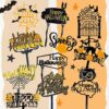 Wholesale Ins Style Acrylic Halloween Cake Insert Decorations - Skeleton Hand Design, 3mm Thick, 10cm Wide, Party Decorative Accent