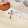 Wholesale European Style 3D Cross Shape Metal Car Keychain Pendant Fashion Accessory