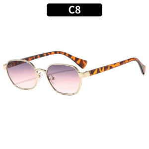 C8-Gold-framed purple-pink flakes