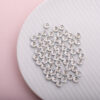 oly-93cf4f5cd390414489d39499f1a3f063 Wholesale Silver Electroplated Round Spacer Beads Plastic Resin DIY Jewelry Making and Car Keychain Accessories