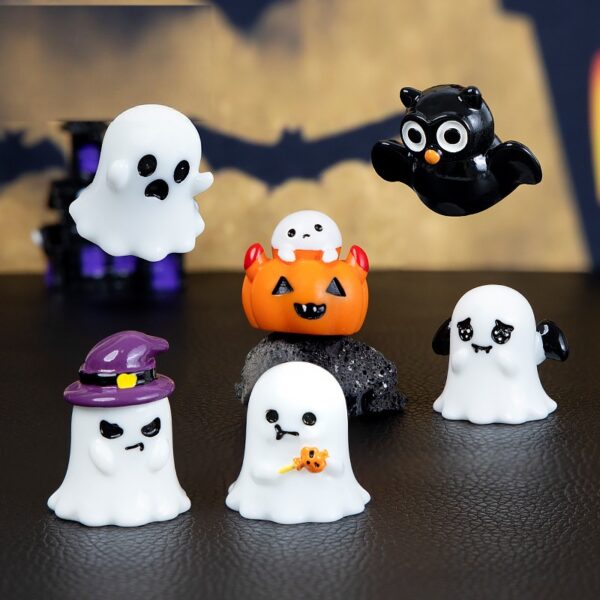 oly-93f44fc54a527f0587fb7cdb0adf9c95 Wholesale Resin Halloween Craft Pumpkin Ghost Crystal Ball Ornament DIY Decorative Accent Gift