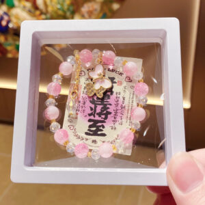 Pink milk cap floral bracelet (boxed)
