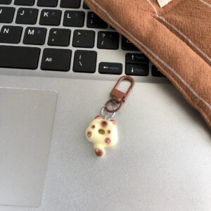 Donut cat key chain "brown buckle]