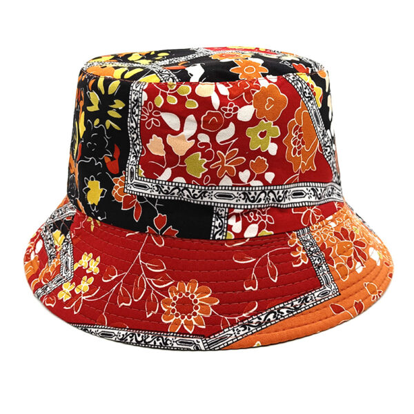 oly-9440c81f11366929b66fa7166ea53fe9 Wholesale Bohemian Printed Sunscreen Bucket Hat for Women Retro Ethnic Fashion Accessory