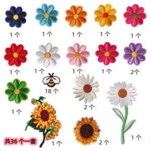 Flower and bee combination 36 pieces