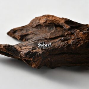 One of eight skull ear clips - gray silver