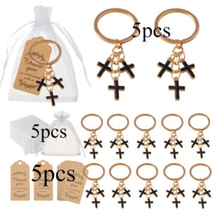 A set of 5 of each (black cross + card + 10*12 gauze bag)