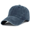 Wholesale Water Washed Cotton Baseball Cap Solid Color Curved Brim Hat with Sun Protection for Summer