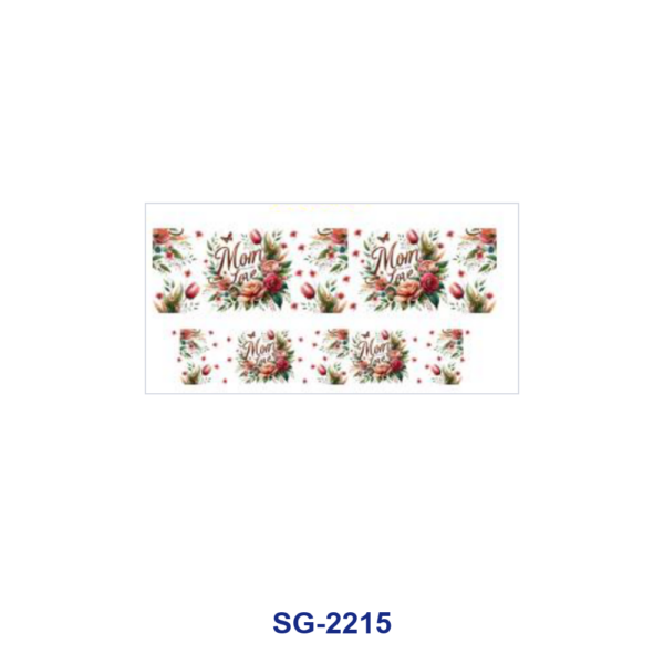 Wholesale 8pcs Mixed Mother's Day Mom Rose Butterfly Print 3oz Cup Stickers Wrap