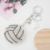 Wholesale Volleyball Rhinestone Tassel Keychain Fashion Accessory Gift Boutique Resale