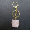 Wholesale Handmade Natural Crystal Keychain Pendant Irregular Raw Stone Bag Charm Accessory