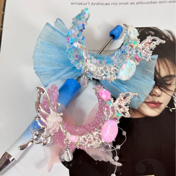 oly-94b59504db9839924f6603addb4cf804 Wholesale Butterfly Moon Beaded Pen Fashion Accessory for Boutique Resale