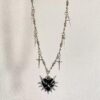 oly-94bf958a088151b7580f5ec4cd9c972b Wholesale Zinc Alloy Gothic Red Love Heart Thorn Pendant Necklace for Everyday Wear