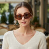 Wholesale Retro Cat Eye Oval Sunglasses UV400 Sun Protection Fashion Accessory