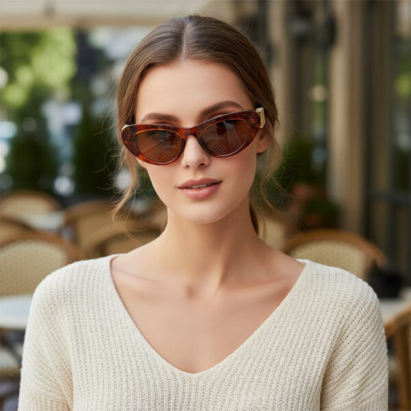 Wholesale Retro Cat Eye Oval Sunglasses UV400 Sun Protection Fashion Accessory