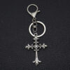 Wholesale Vintage Cross Rhinestone Keychain Zinc Alloy Antique Finish Bag Charm Boutique Resale