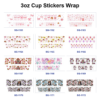 oly-94ef19be63e9307b5a6f1414225815fa Wholesale 8pcs Mixed Pink Bow Cartoon Doll Heart Leopard Western Girl Floral Print 3oz Cup Stickers Wrap