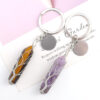 oly-94efbd24b5f91de7d30e00a21f2acdda Wholesale Crystal Tree of Life Hexagonal Prism Keychain Pendant Fashion Gift for Bag Decor