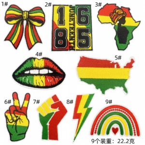 Colorful independence day cloth sticker set 9 pack