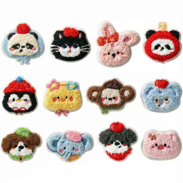 Wholesale Cute Cartoon Animal Polyester Thread Embroidered Patch for Clothing Decorative Accent