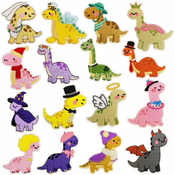 oly-9531e67325d93b6ce37ffeca51725df0 Wholesale Cute Cartoon Dinosaur Embroidered Patch Iron-On Decorative Fashion Accessory for Clothing
