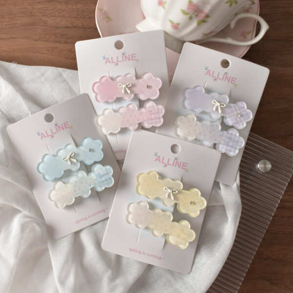 oly-95358437f7c3484c5fcba9b52b4befb6 Wholesale Acrylic Flower Hair Clips, Cute Dopamine Style, 2pcs, Fashion Accessory for Women