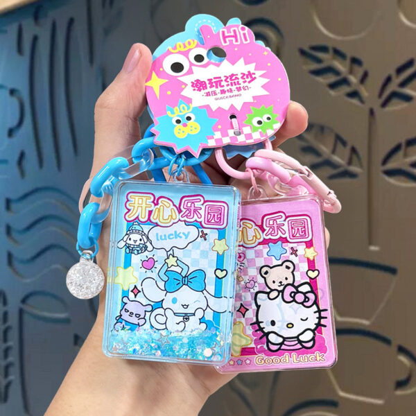 Wholesale Card Big-Eared Dog Oil Filled Acrylic Keychain Bag Charm Fashion Accessory Gift Boutique Resale OLY Exclusive