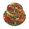 Wholesale Double Sided Beef Burger Pattern Fisherman Hat Sun Protection Stylish Outdoor Travel Hat Fashion Accessory for Resale