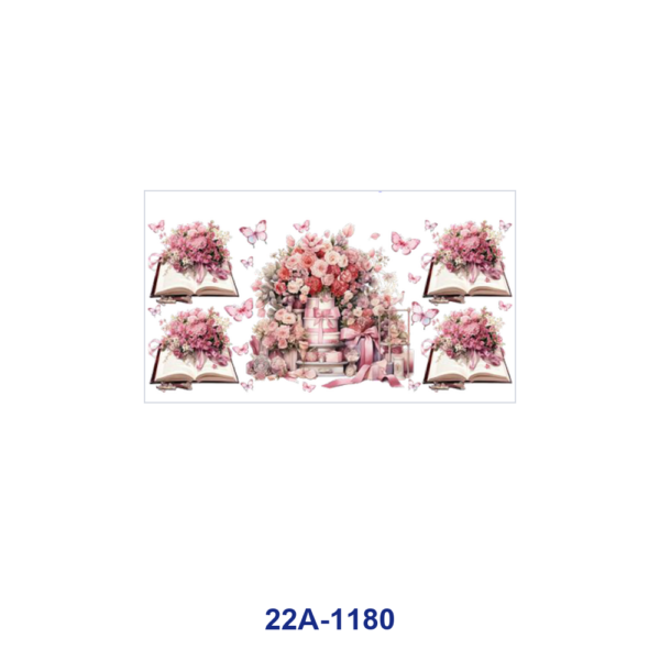 oly-9566d303b1068cf9aaef0ca304a5f8fc Wholesale 5pcs Soft Blush Pink Romantic Valentines Wedding Couple Rose Heart Balloon Arch Cake Butterfly Gift Box Mixed Decor Prints 16oz Cup UV DTF Wraps