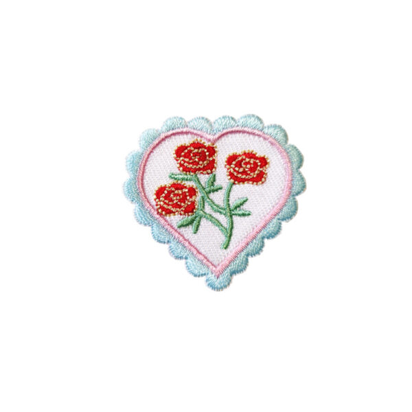 oly-9585935ce743a36bc6871b111e1fbf72 Wholesale Stylish Flower Love DIY Patch - Polyester Thread Self-Adhesive Embroidery Patch for Bags, Clothing, and Headwear